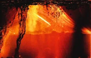 Sun's journey in half a year in red